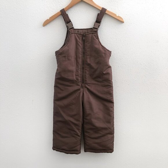 OSHKOSH B’GOSH Vintage Brown Ski Snow Bibs - Picture 1 of 12